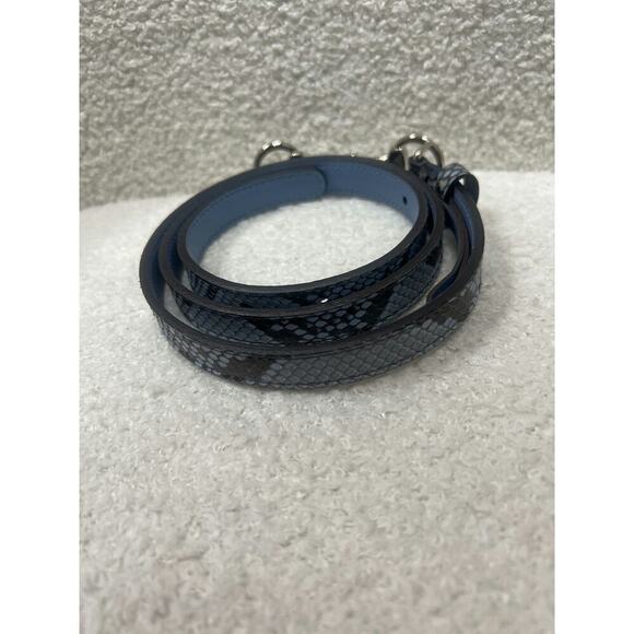 Gucci Blue Snakeprint Leather Belt with Horsebit Detail - Like New with Dustbag main image 4